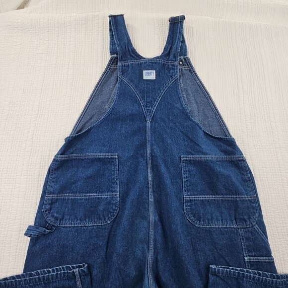 Liberty Bib Overalls Men's XXL 46x30 Rugged 100% Cotton Denim Carpenter EUC - Picture 10 of 13